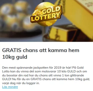 Vinn 10 kg varje dag på Multilotto - klicka här!