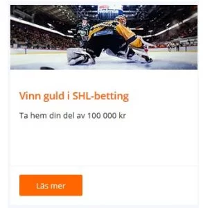 Vinn din del av 100 000 kr i SHL-betting på Betsson!