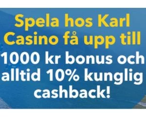 Hämta ny 1000 kr välkomstbonus på KarlCasino!