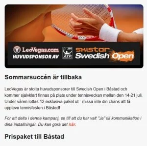 Tävla om resa till Båstad på LeoVegas!