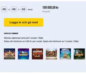 100 000 kr i potten på iGame Casino!